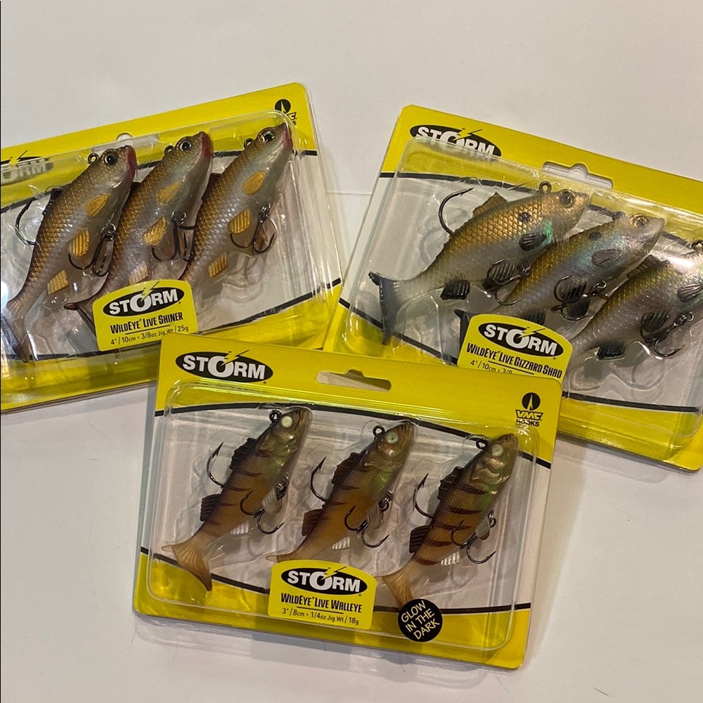 Storm WildEye Fishing Lures 3 Packages Fish Hook Baits New Packages